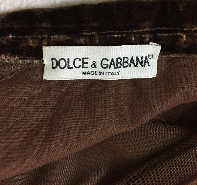 F/W 1996 Dolce and Gabbana Brown Sheer Lace Pin-Up Corset Wiggle Dress ...