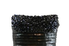 F/W 2005 Atelier Versace Black Leather Beaded Strapless Mini Dress