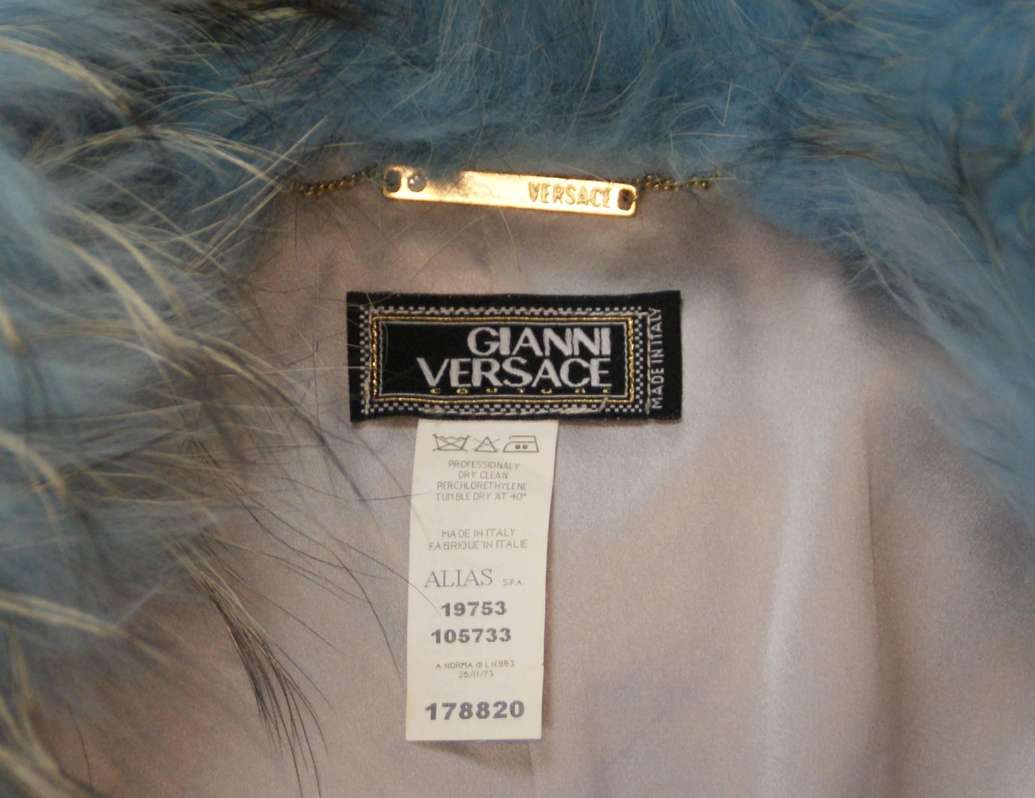 versace blue coat
