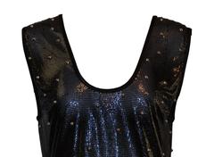 Vintage 1983 Gianni Versace Couture Studded Crystal Black Chainmail Metal Dress