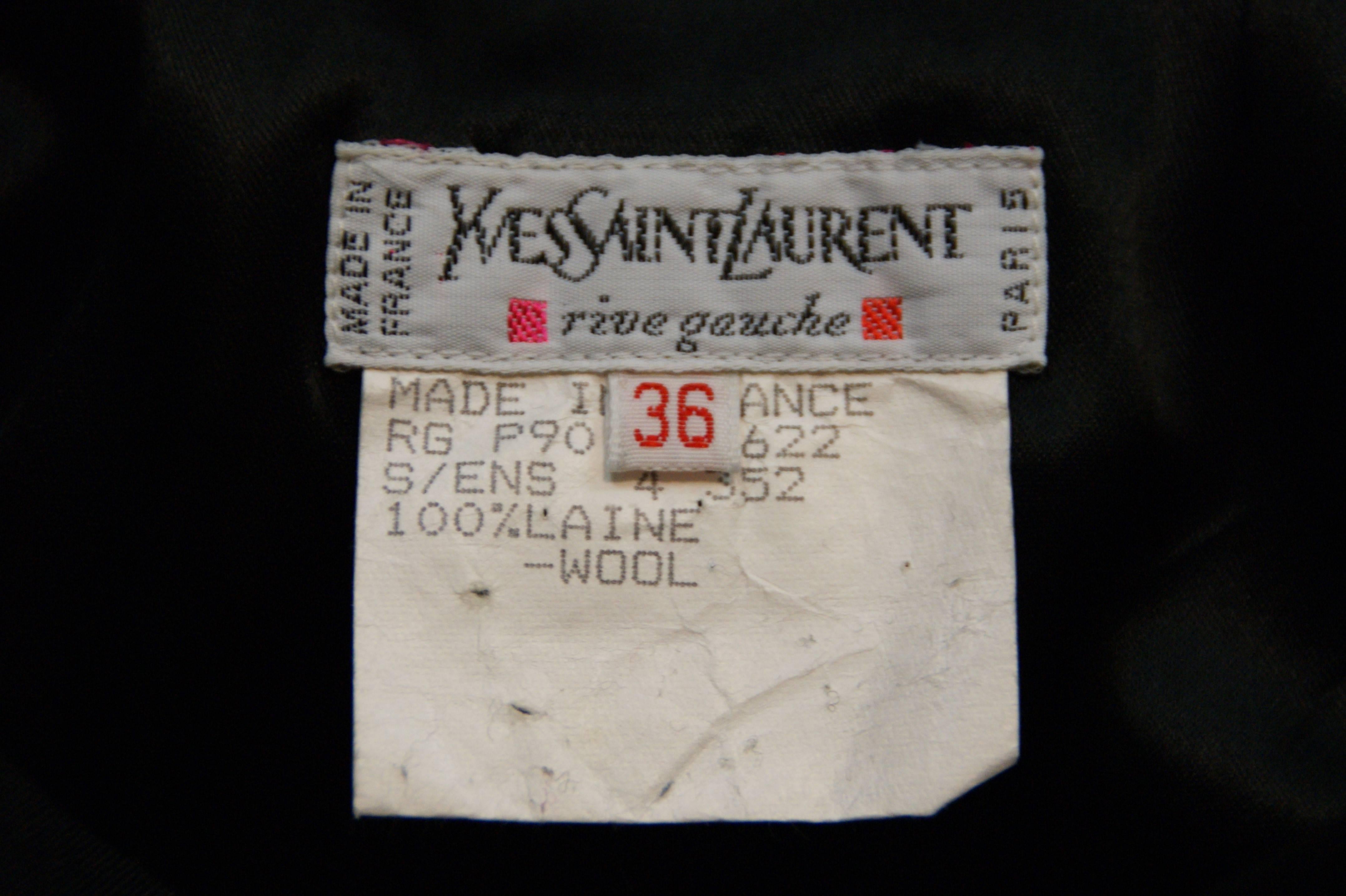 S/S 1991 Yves Saint Laurent Woven Rope Trim Toreador Crop Jacket Skirt Suit 4