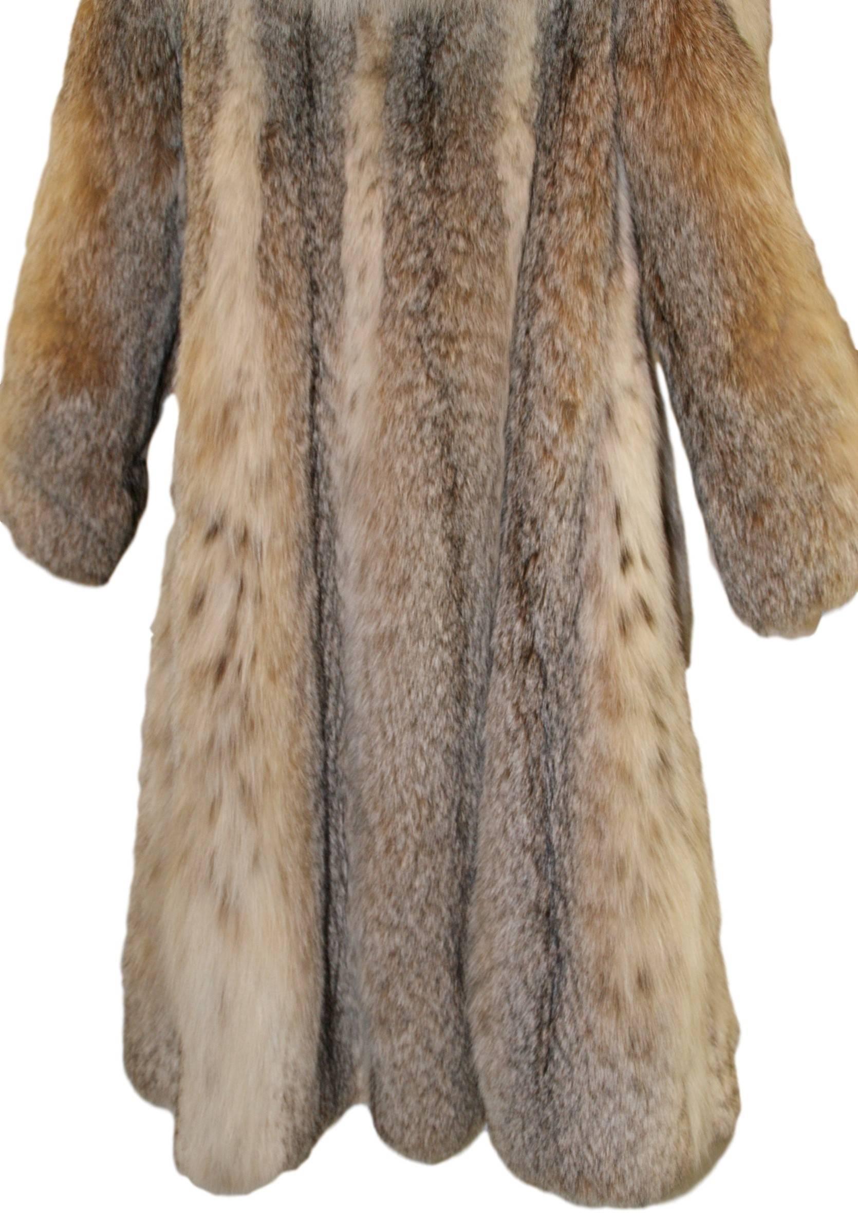 1980's James Galanos Lynx Swing Fur Coat 1