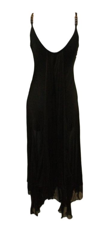Gianni Versace Runway Black Silk Dress on Madonna as Jean Harlow 40, S ...