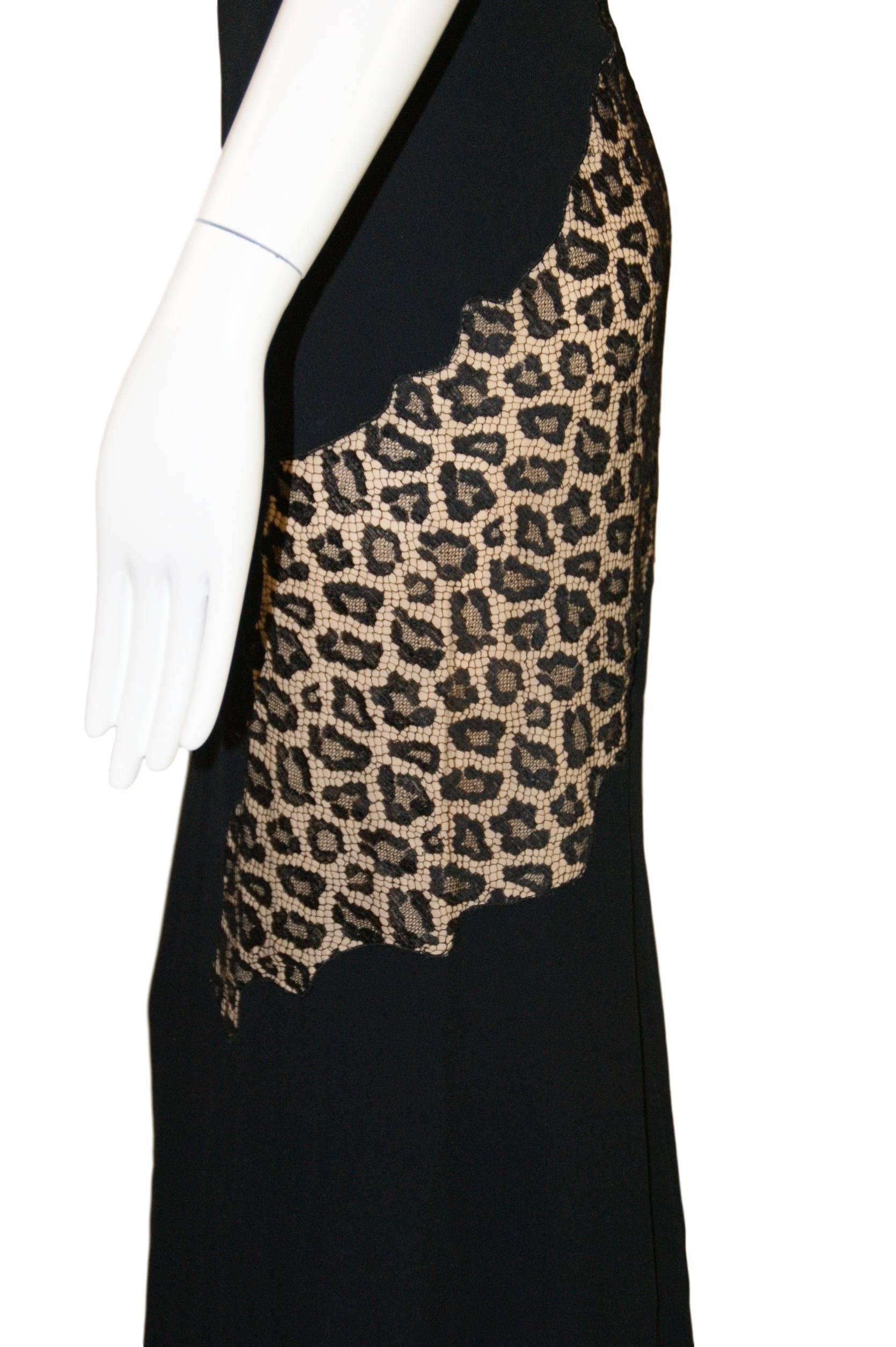 Documented F/W 1997 Runway Givenchy Couture by Alexander McQueen Leopard Dress In Excellent Condition In Yukon, OK