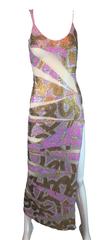S/S 2001 Julien MacDonald Runway Sheer Mesh Beaded Sequin Gown Dress