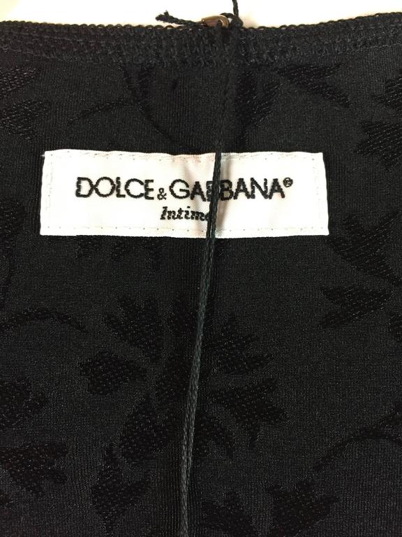 NWT 1990's Dolce and Gabbana Floral Brocade Black Crop Top and High ...