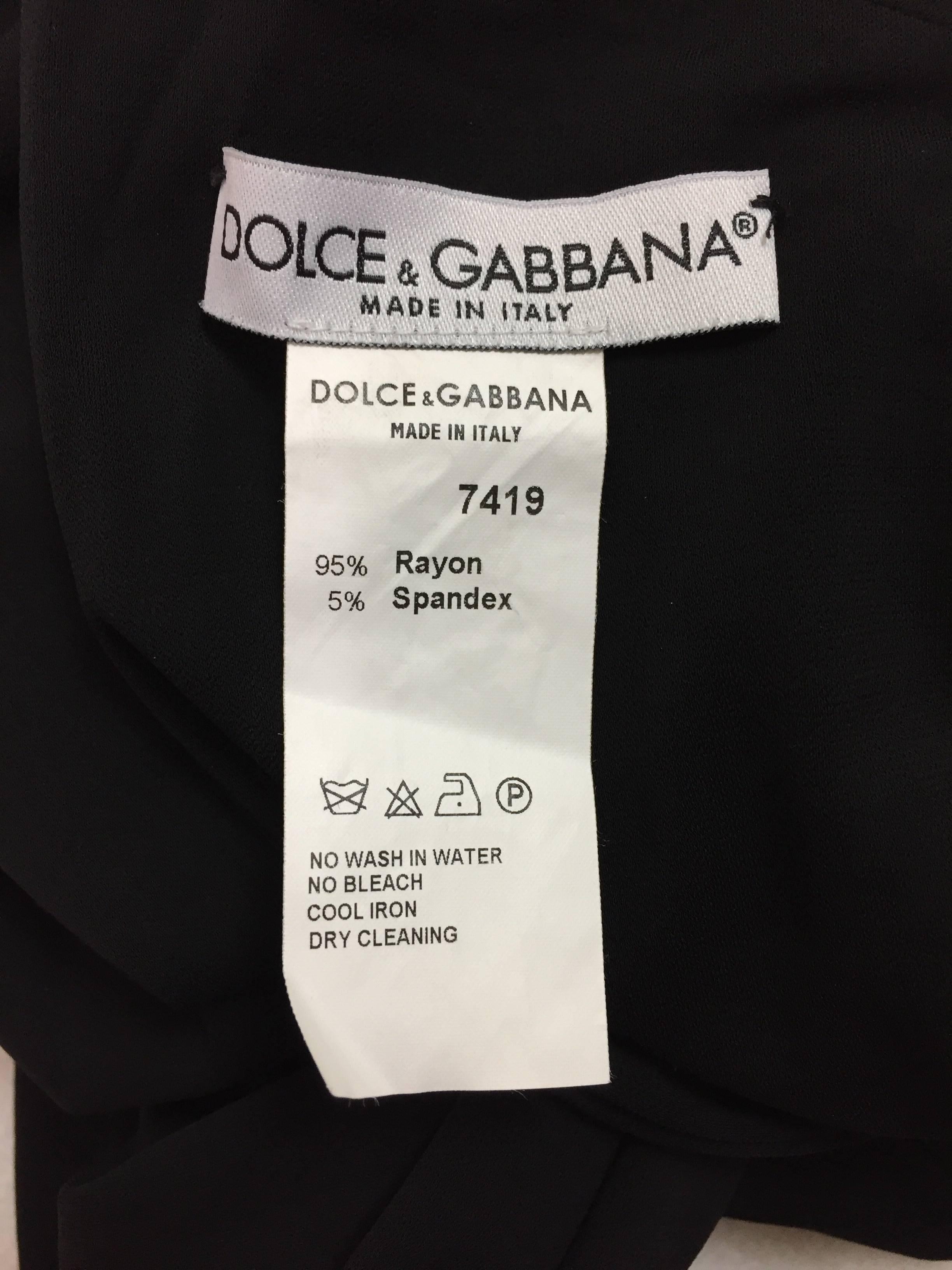 1996 Dolce & Gabbana Black Bodycon Choker Backless Wiggle Stretch Dress 44 M In Good Condition In Yukon, OK