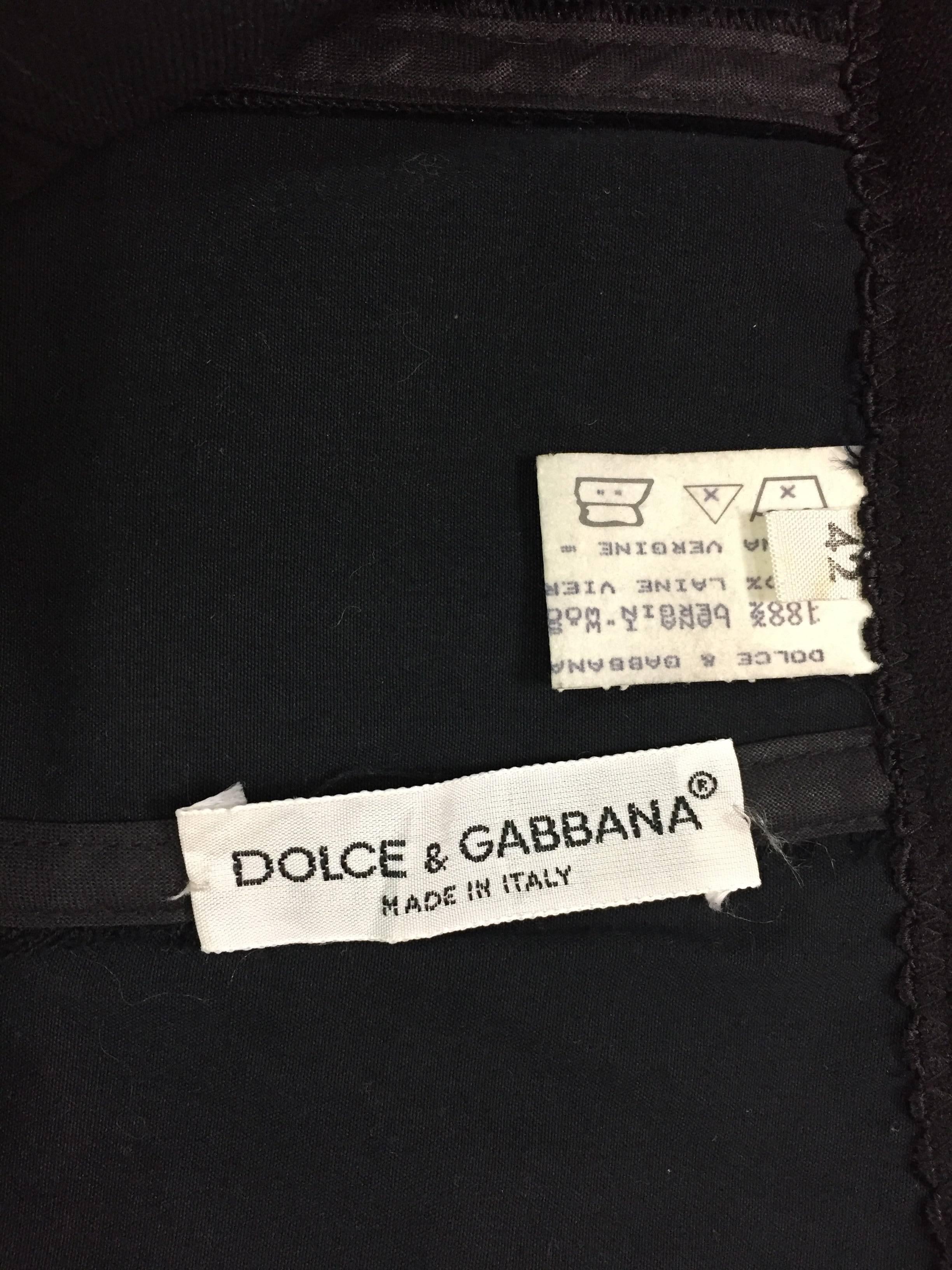 dolce and gabbana 1992 black dress