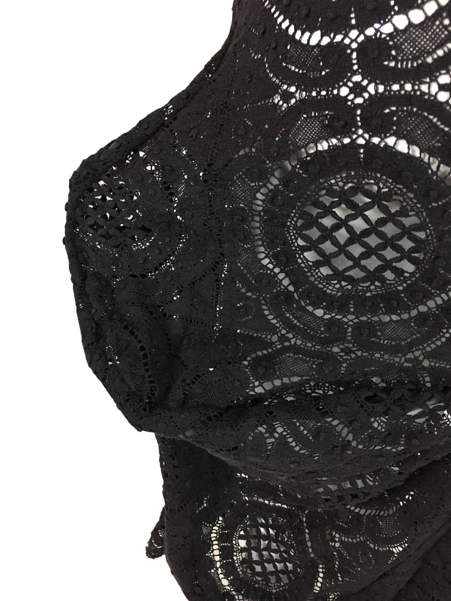 S/S 2002 Vivienne Westwood Couture OOAK Sheer Black Avant Garde Dress 4