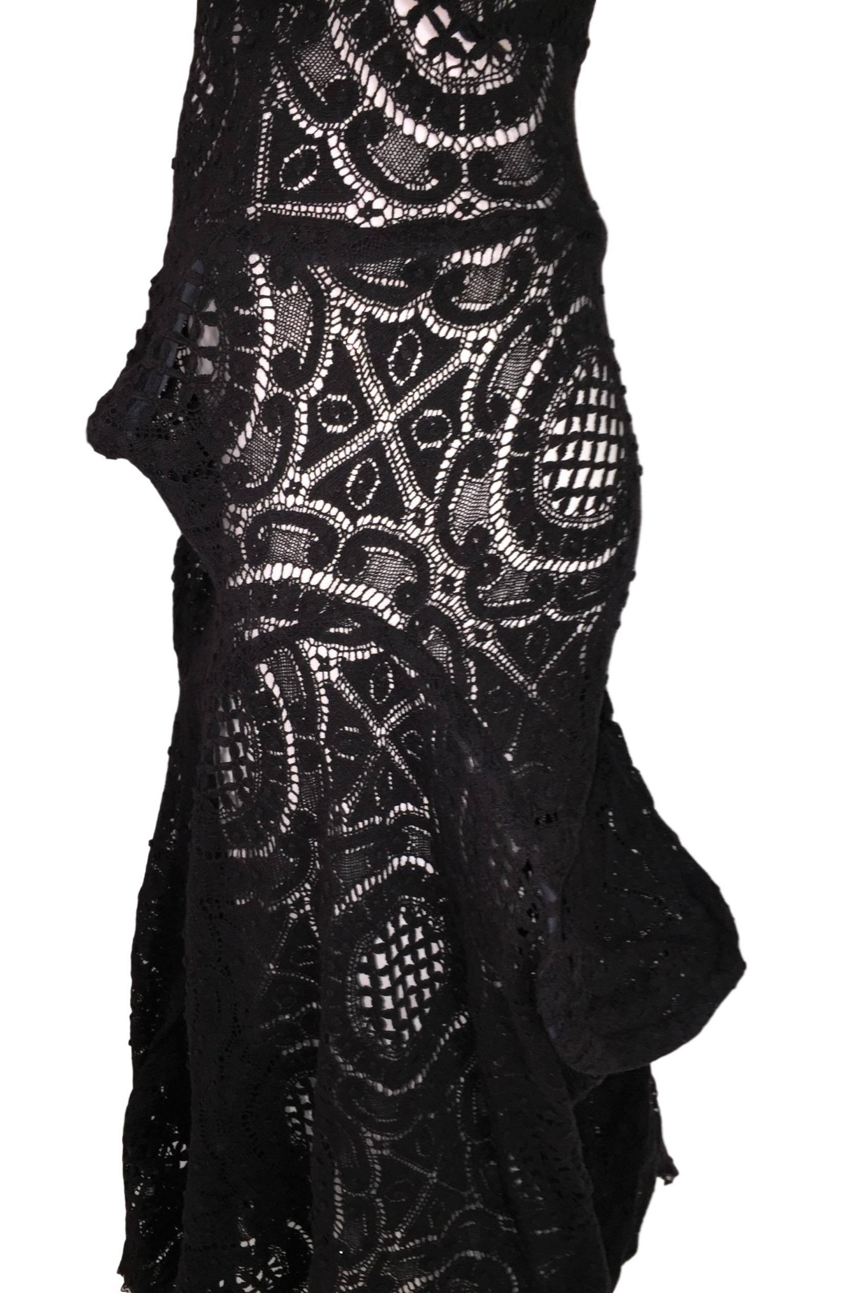 S/S 2002 Vivienne Westwood Couture OOAK Sheer Black Avant Garde Dress 1
