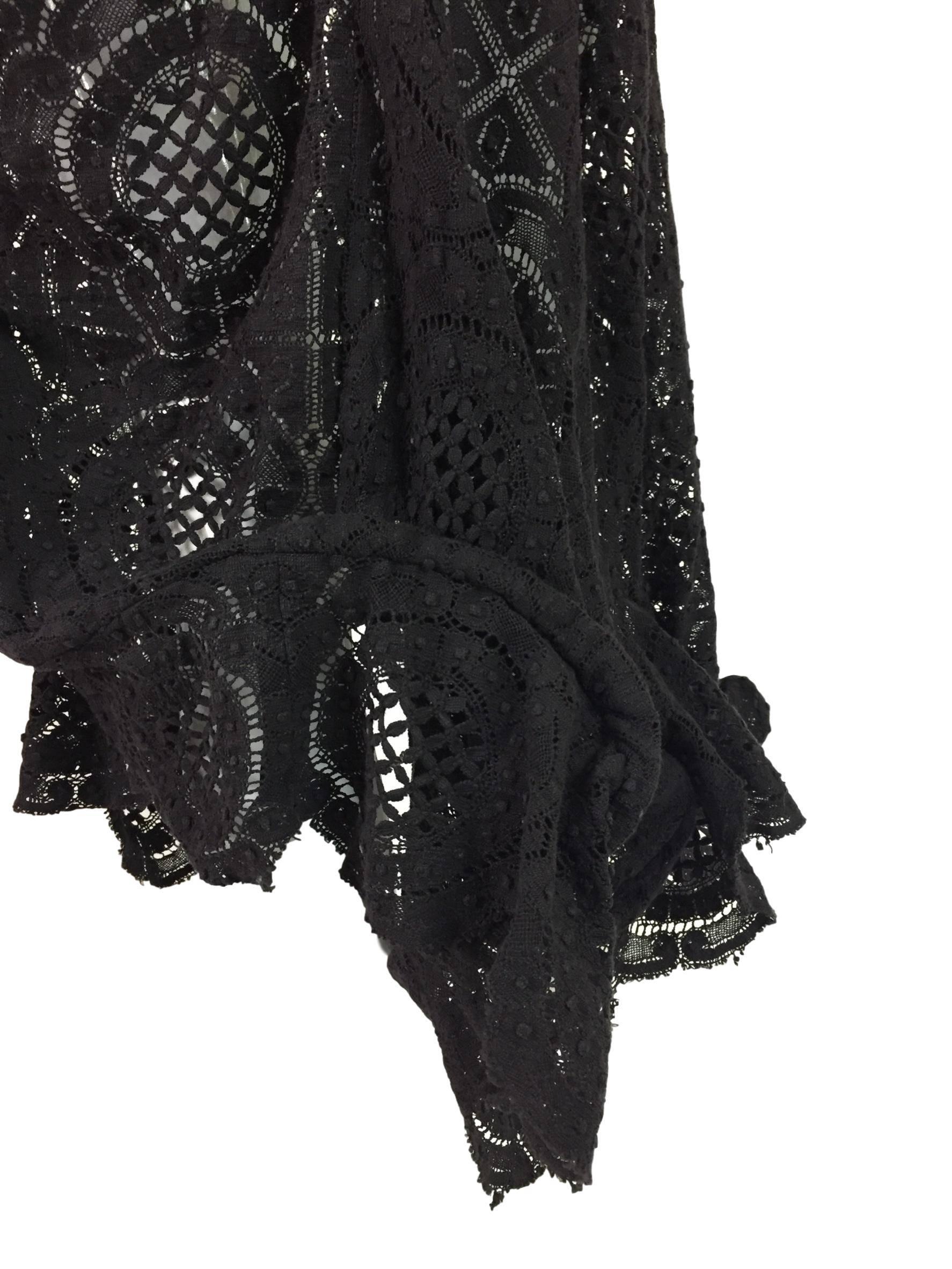 S/S 2002 Vivienne Westwood Couture OOAK Sheer Black Avant Garde Dress In Good Condition In Yukon, OK