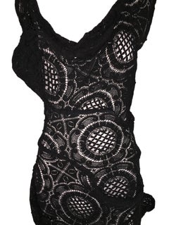 S/S 2002 Vivienne Westwood Couture OOAK Sheer Black Avant Garde Dress