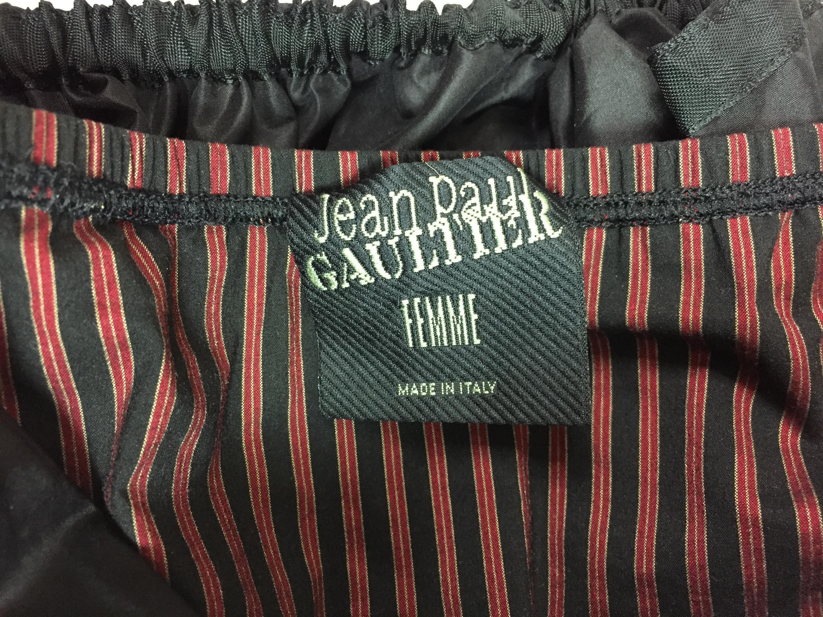 S/S 1998 Jean Paul Gaultier Runway Black Suspender Pinafore Steampunk Gown Dress 1