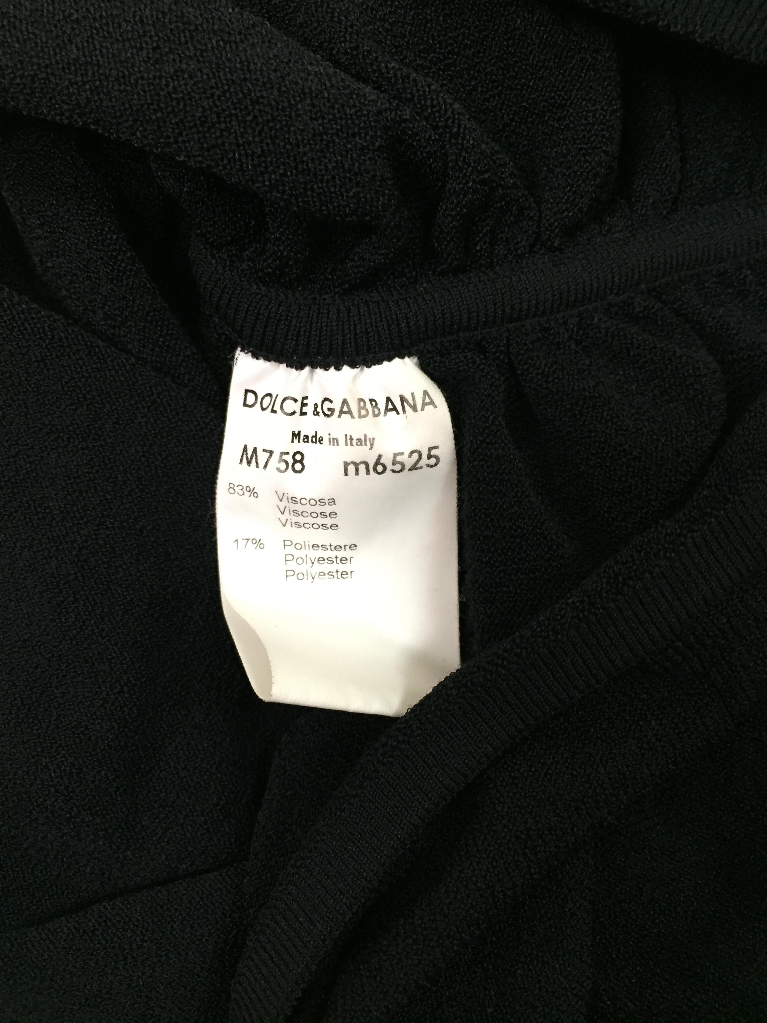 F/W 2001 Dolce & Gabbana Semi-Sheer Black Ruched Off Shoulder Wiggle Dress 1
