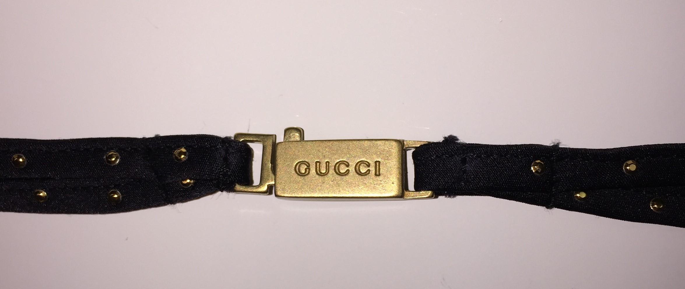 NWT F/W 2003 Gucci by Tom Ford Black Studded Bondage Bodysuit Top In Good Condition In Yukon, OK