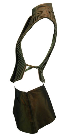 1990's Alexander McQueen Chinese Armor Vest Bumster Mini Skirt Set