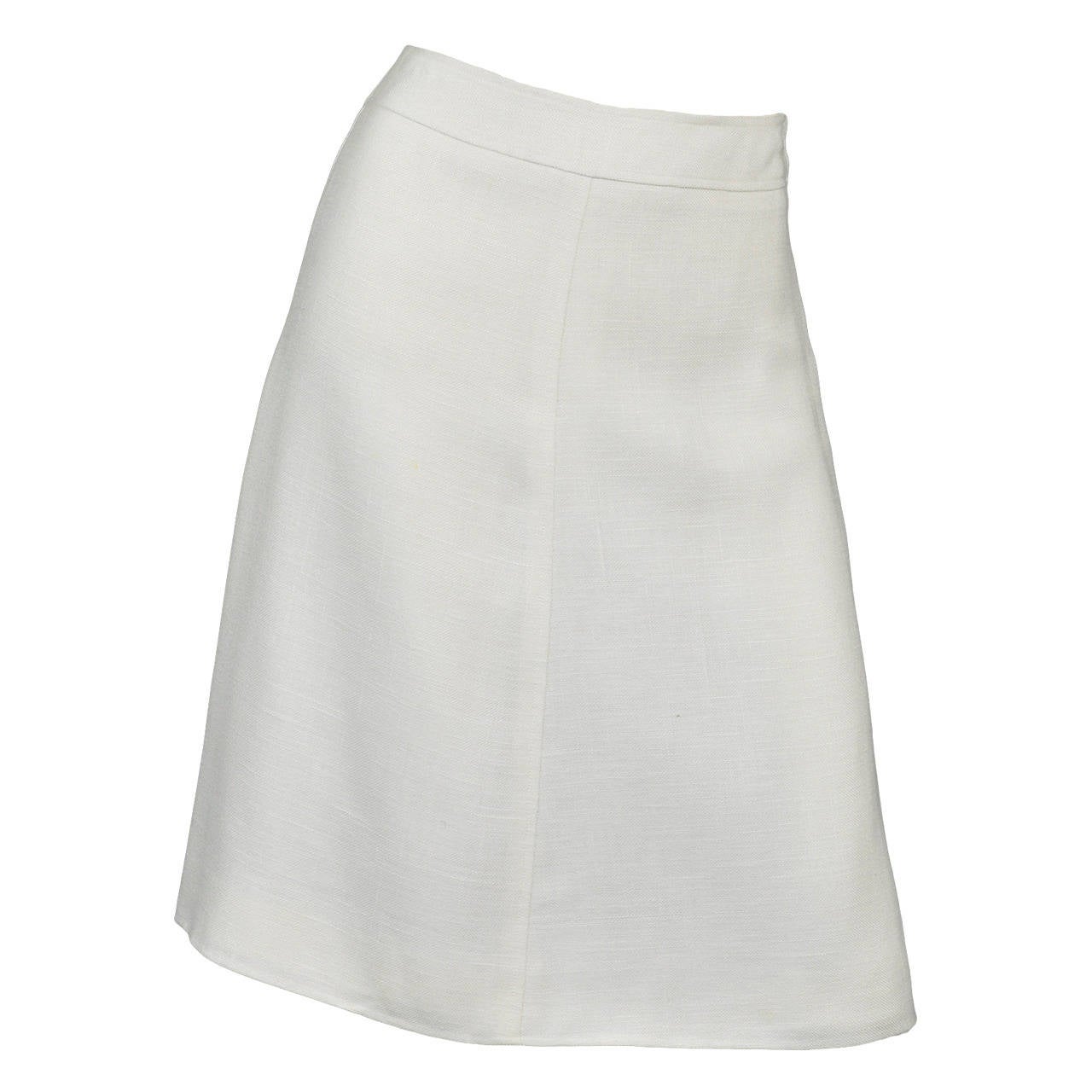 Simple White 1960s/70s Courrèges Skirt