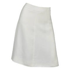 Vintage Simple White 1960s/70s Courrèges Skirt