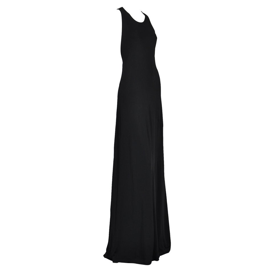 Spectacular Cutout Calvin Klein Collection Black Gown