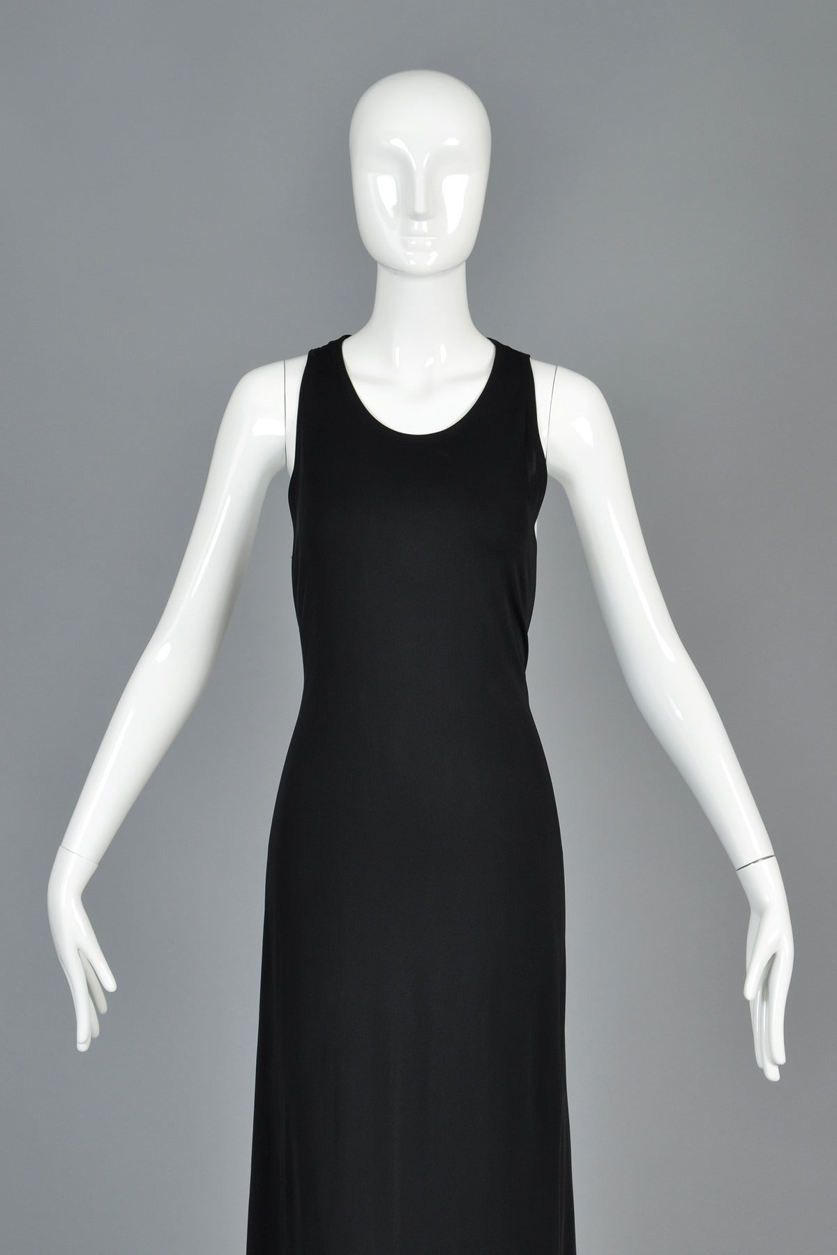 Spectacular Cutout Calvin Klein Collection Black Gown In Excellent Condition In Yucca Valley, CA