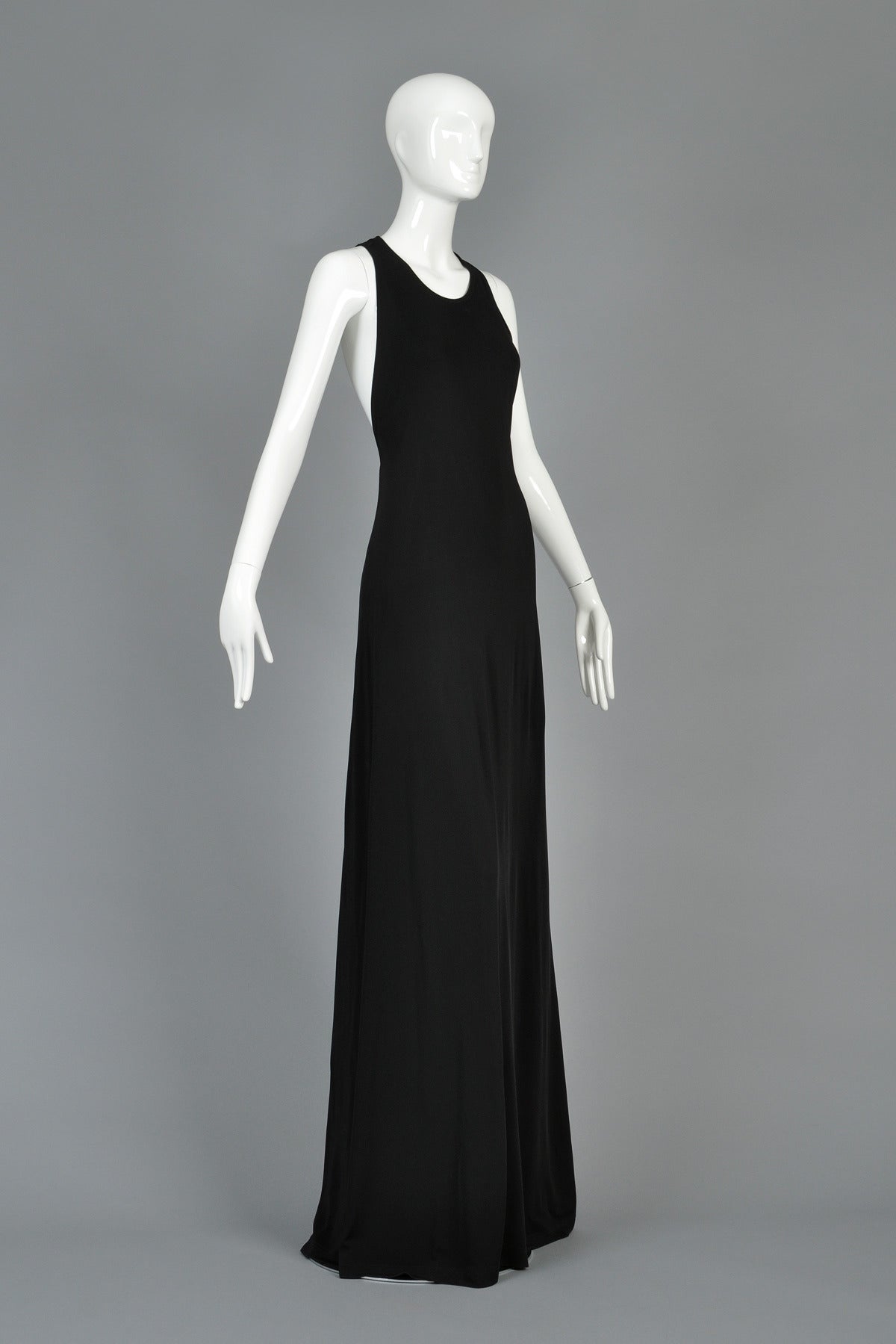 Women's Spectacular Cutout Calvin Klein Collection Black Gown