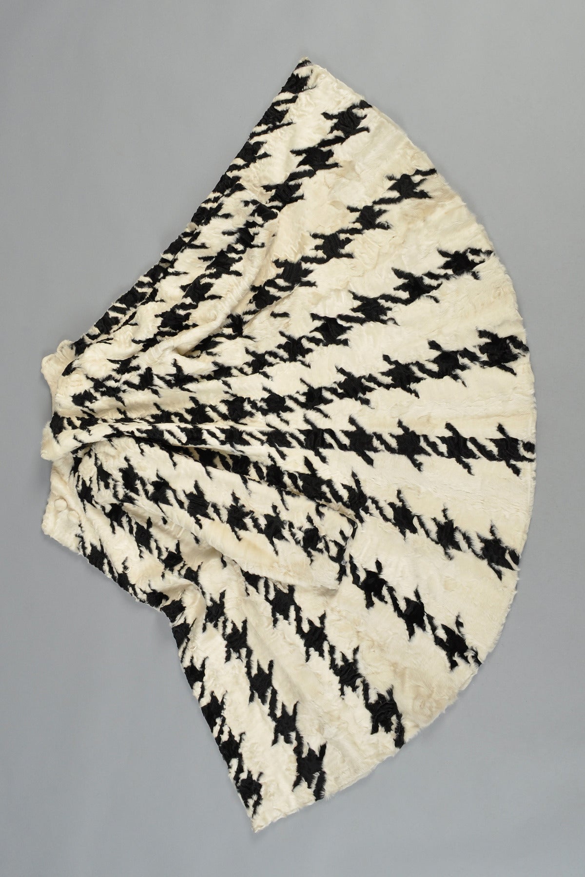 Mod 1960s Houndstooth Swakara Broadtail Fur Coat 6