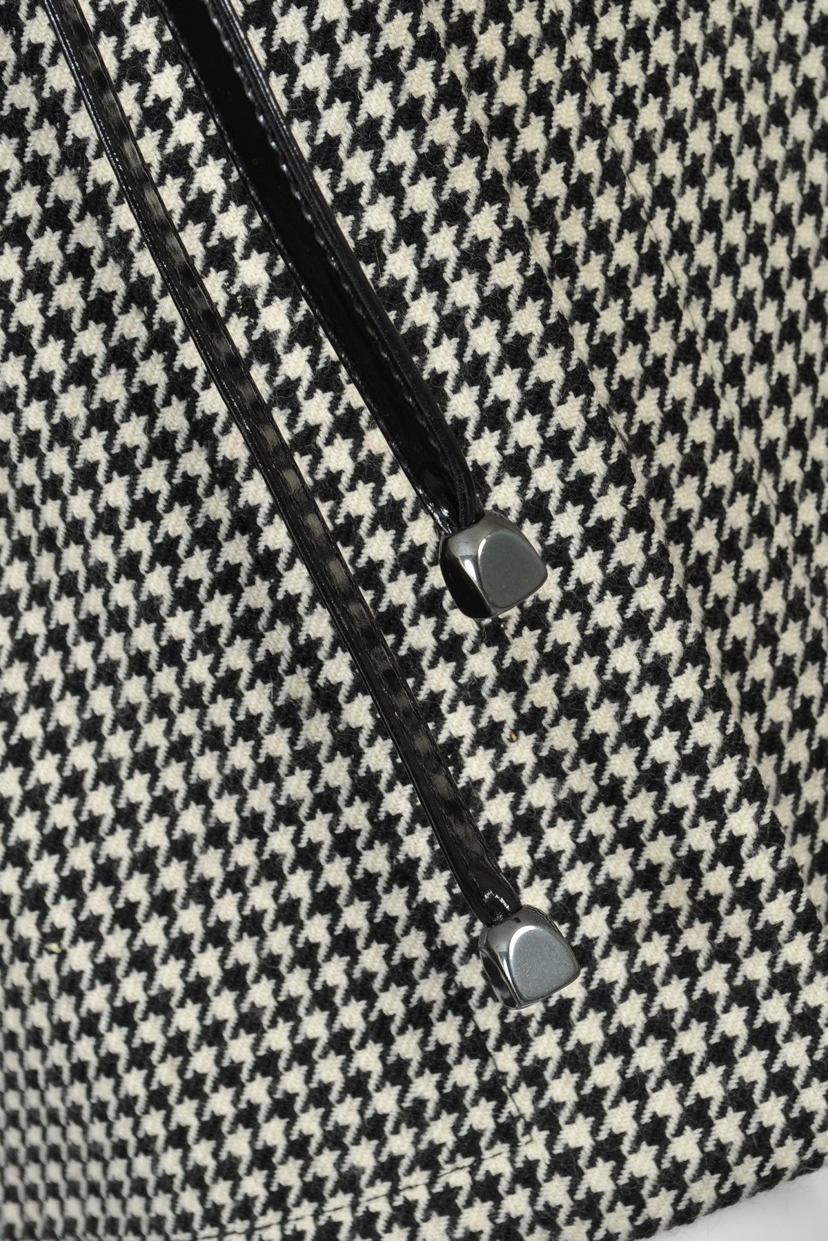 Women's F/W 93 Pierre Cardin Haute Couture Houndstooth Vinyl Tie Jacket For Sale
