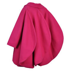 Iconic 1987 Pierre Cardin Haute Couture Fin-Backed Coat