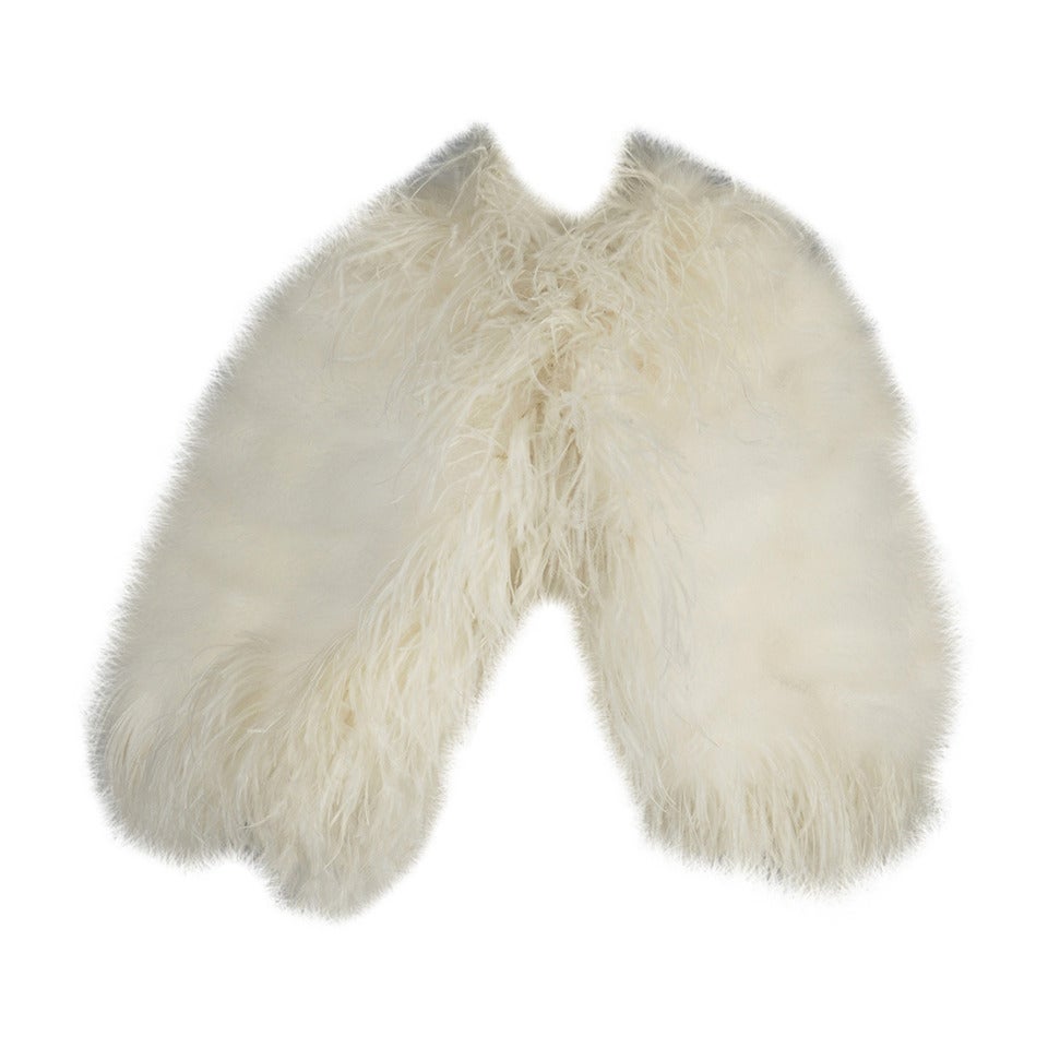 1970s Marabou + Ostrich Feather Cape at 1stDibs