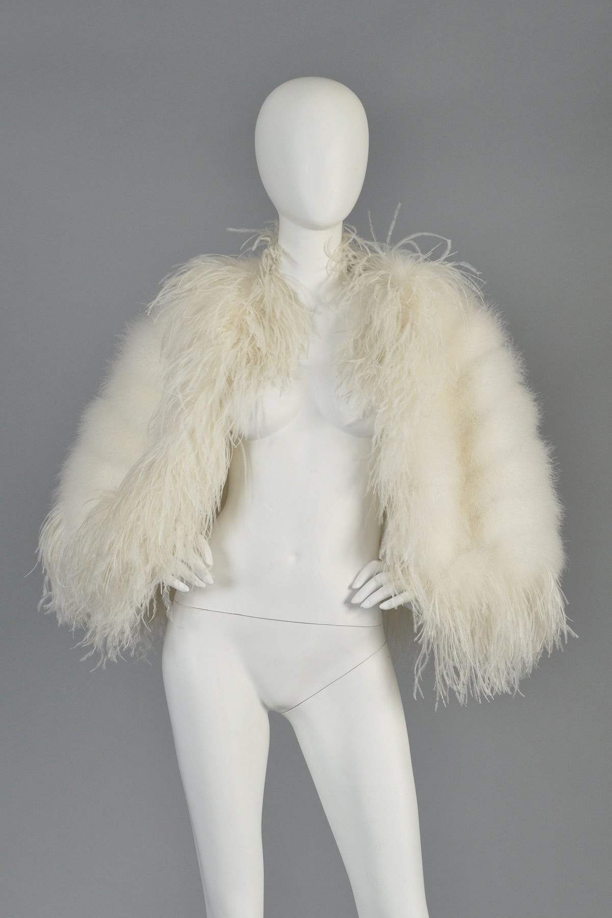 ostrich feather capelet