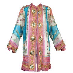 Vintage Embroidered Sheer Silk + Sequin Ethnic Jacket