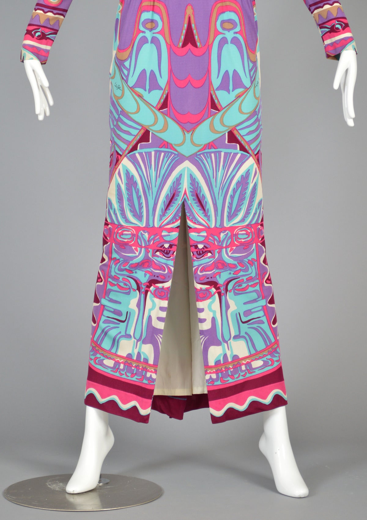 Emilia Bellini 1960s Silk Jersey Maxi Dress 4
