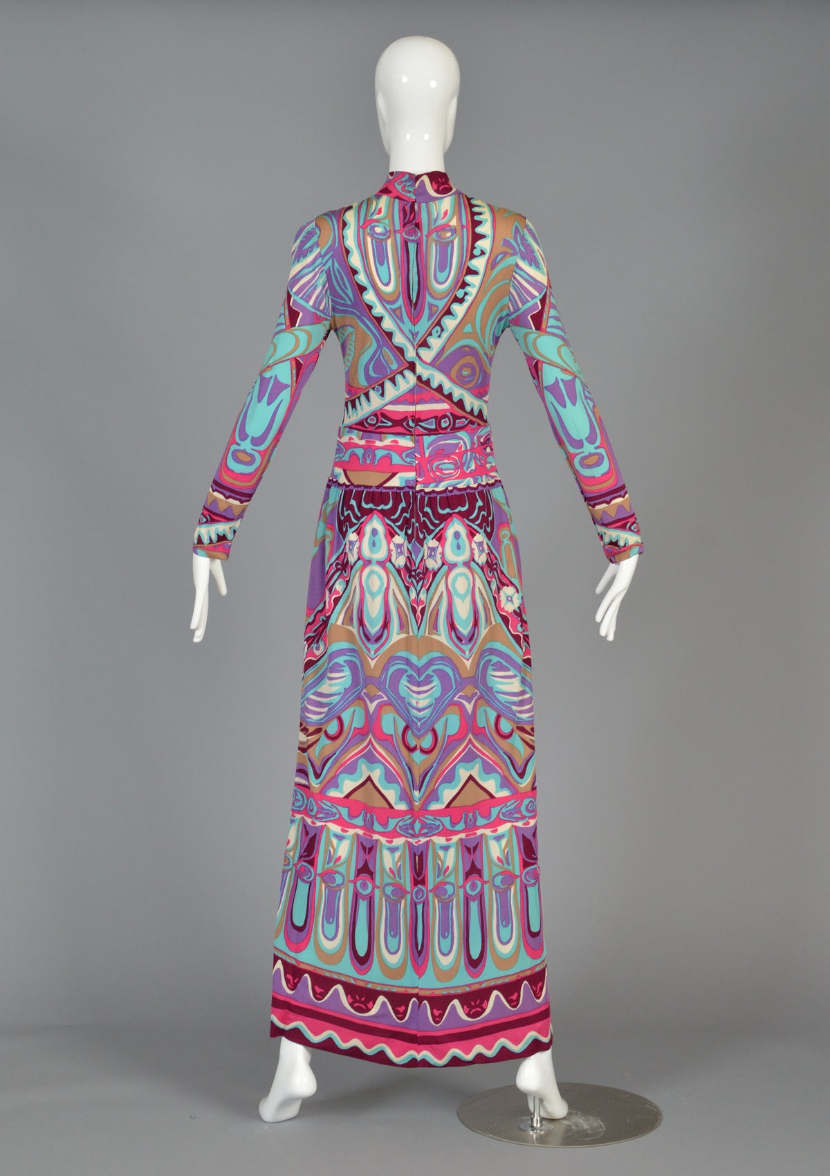 Emilia Bellini 1960s Silk Jersey Maxi Dress 5