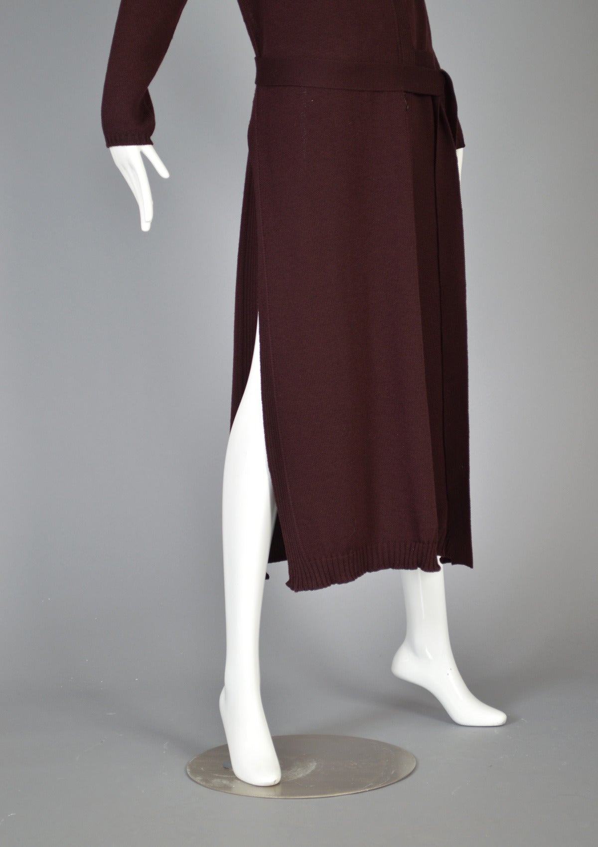 Women's Jean Paul Gaultier Convertible Mahogany Knit Cardigan or Wrap Dress