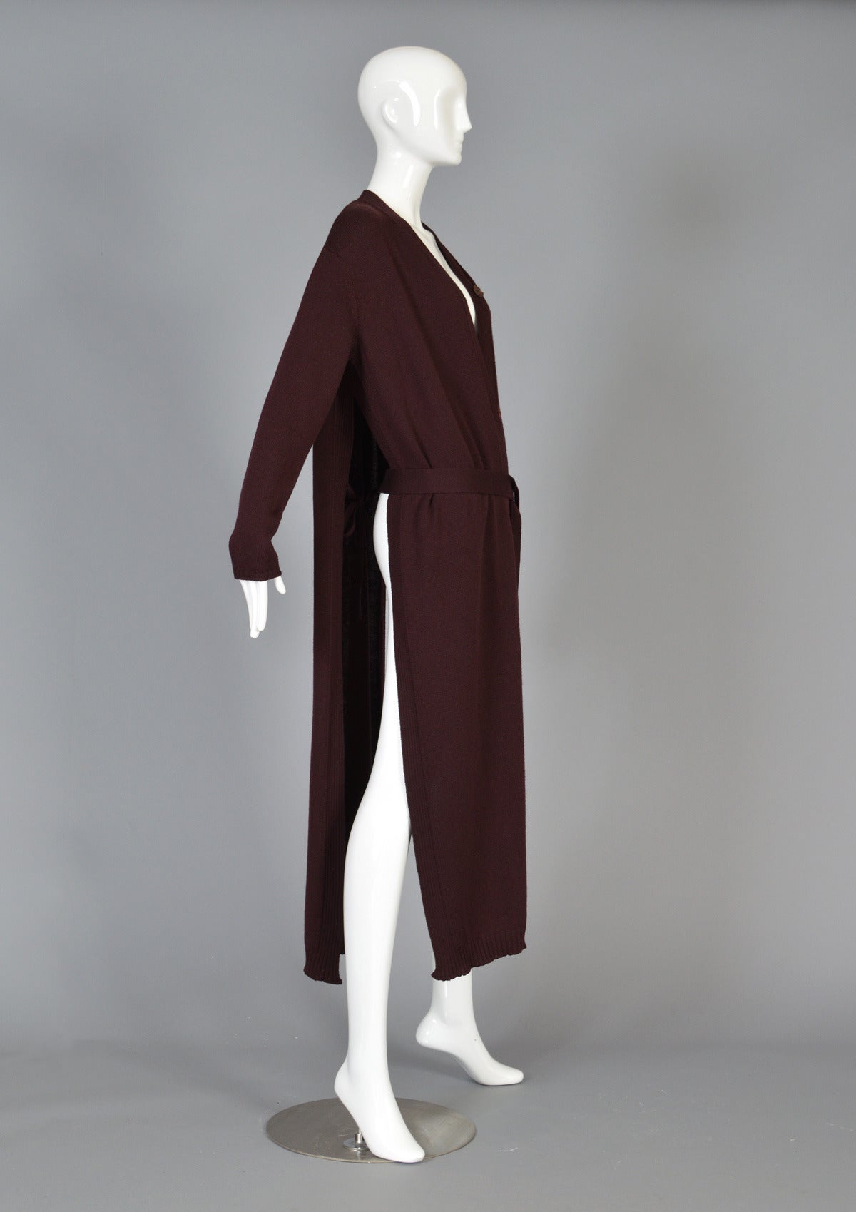 Jean Paul Gaultier Convertible Mahogany Knit Cardigan or Wrap Dress 3