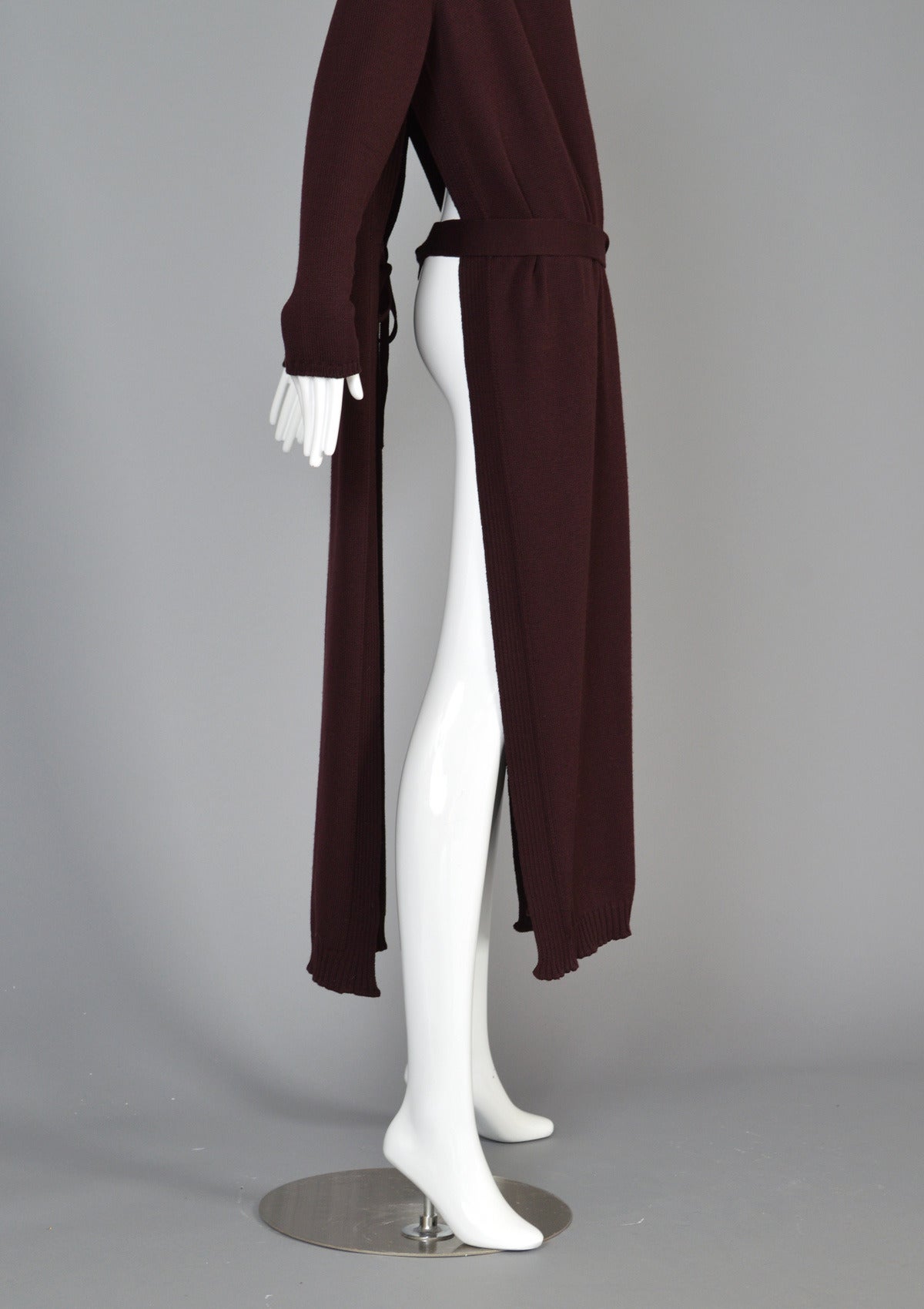 Jean Paul Gaultier Convertible Mahogany Knit Cardigan or Wrap Dress 4