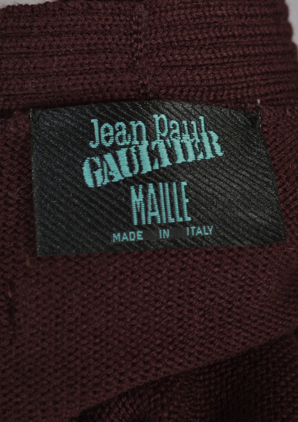 Jean Paul Gaultier Convertible Mahogany Knit Cardigan or Wrap Dress 6