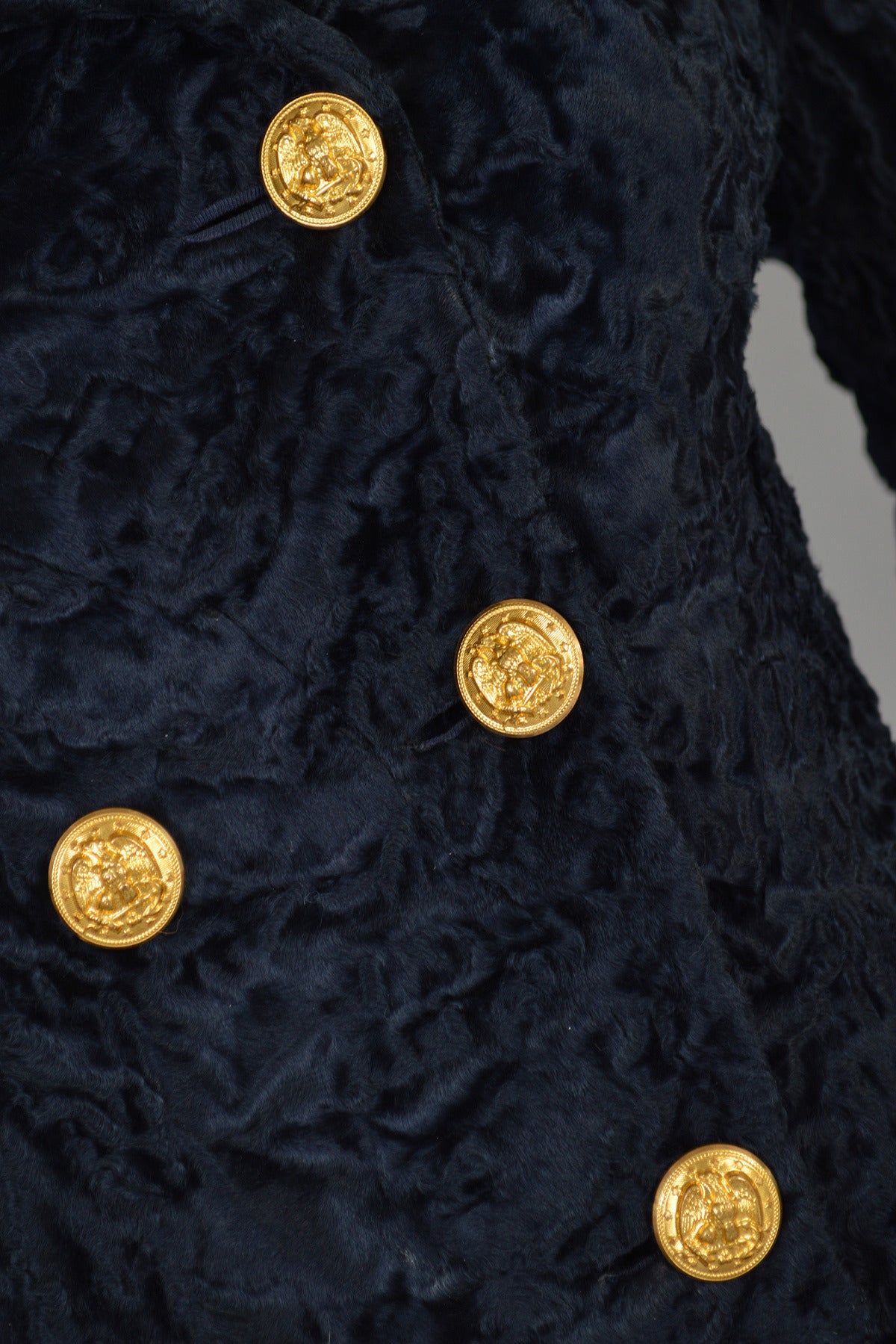 Women's Rare Midnight Blue Reiss & Fabrizio Broadtail Military Jacket
