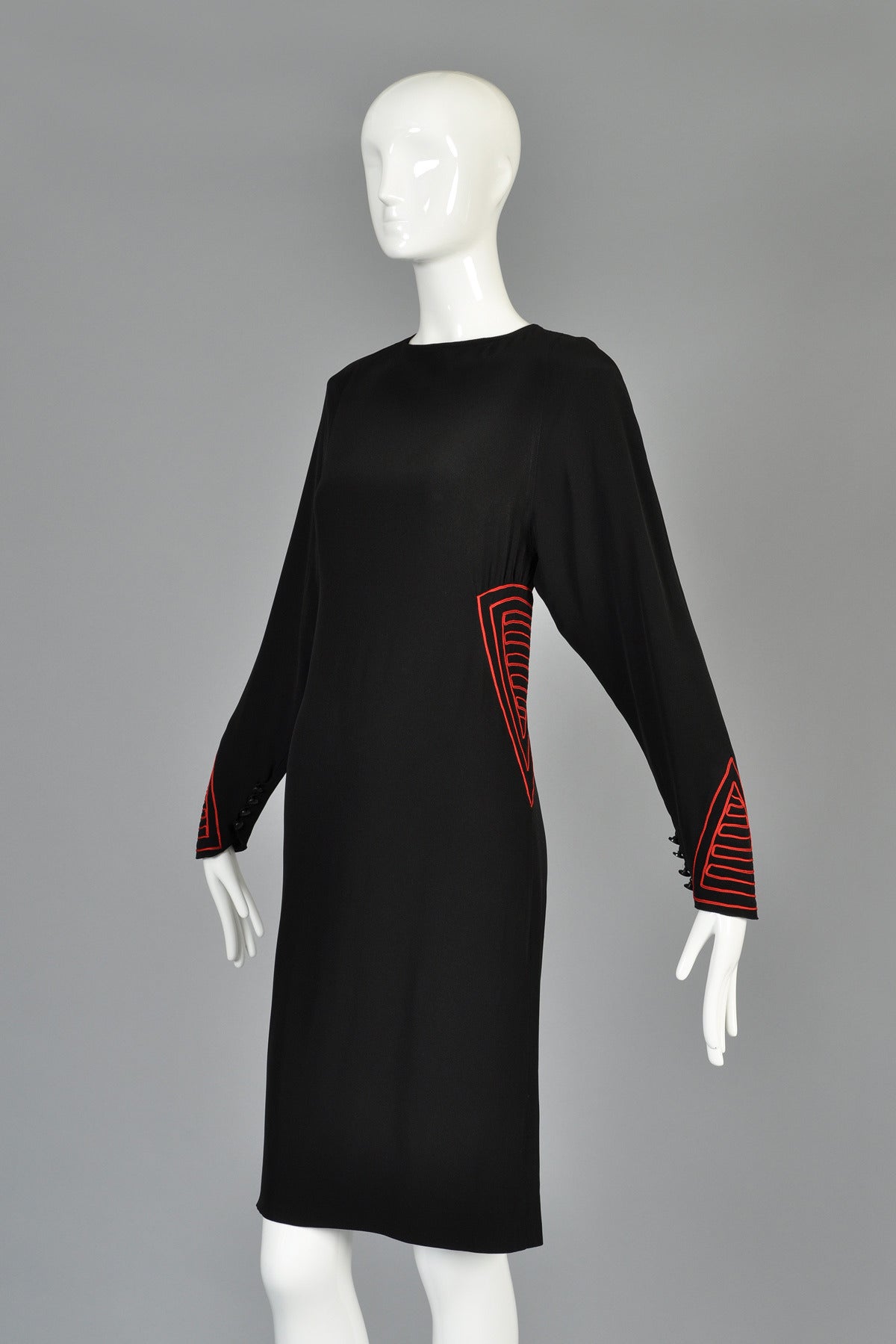 Women's Karl Lagerfeld for Chloe 1980's Embroidered Dress