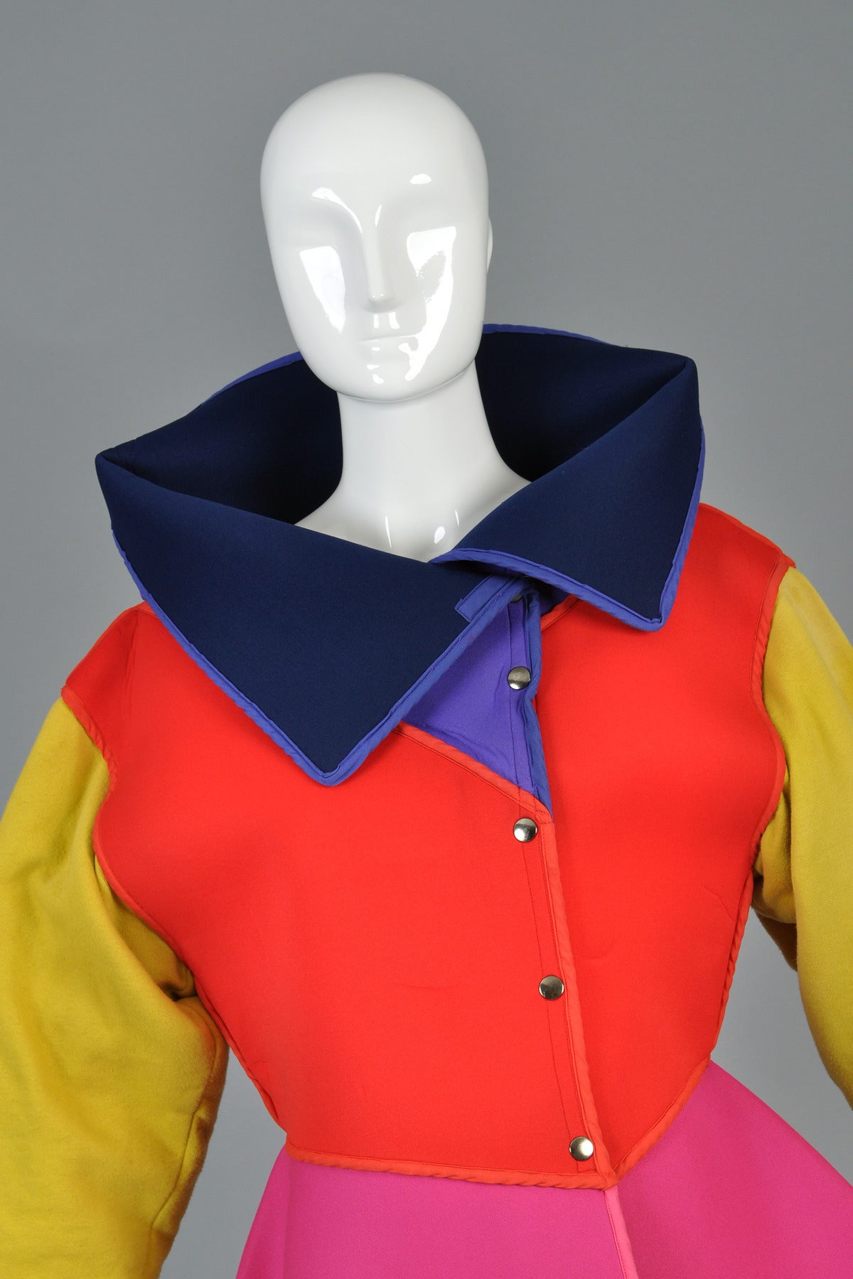Circa 1983/84 Kansai Yamamoto Colorblocked Neoprene Jacket 2
