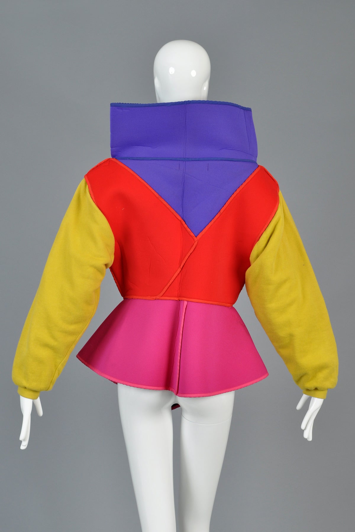 Circa 1983/84 Kansai Yamamoto Colorblocked Neoprene Jacket 4
