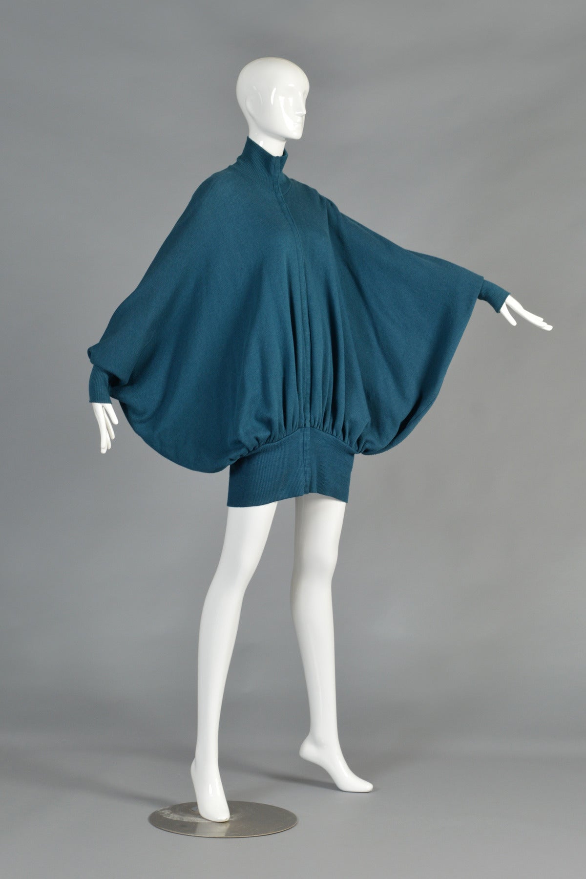 Norma Kamali Avant Garde Draped Batwing Knit Jacket In Excellent Condition In Yucca Valley, CA