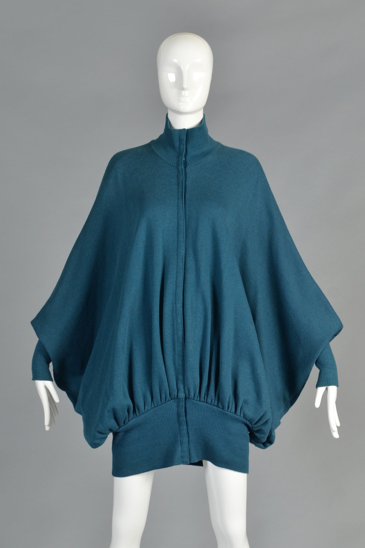 Norma Kamali Avant Garde Draped Batwing Knit Jacket 1