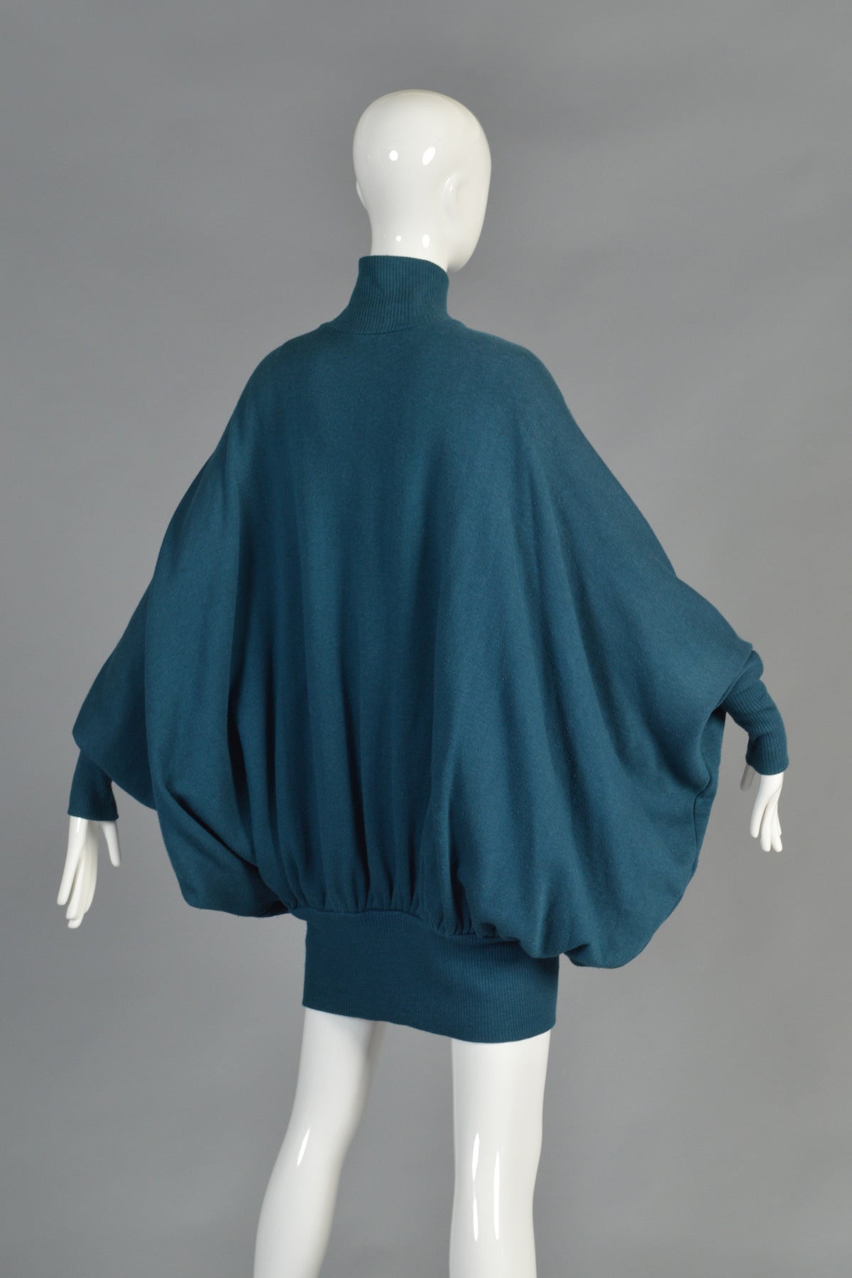 Norma Kamali Avant Garde Draped Batwing Knit Jacket 4