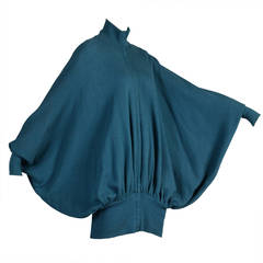 Norma Kamali Avant Garde Draped Batwing Knit Jacket