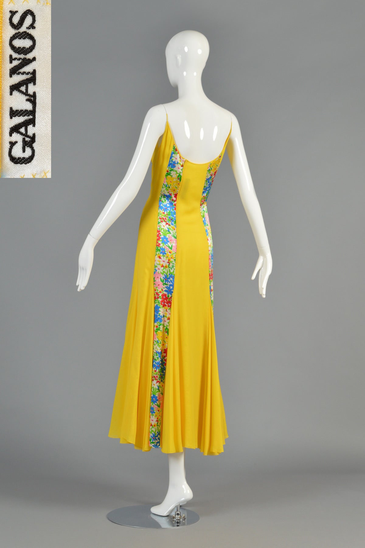 1970s Galanos Silk Chiffon Gown with Scarf 6