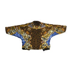 Vintage Luxe Sequin Encrusted Baroque Leopard Print Jacket