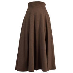 1970's Anne Klein Wool & Cashmere High Waisted Skirt