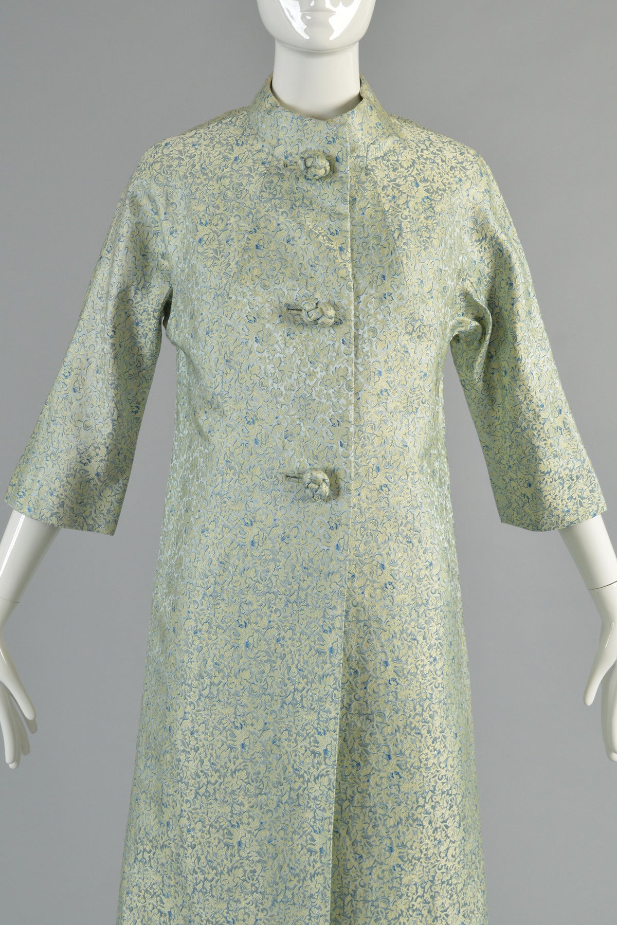 1967 Chinoiserie Silk Brocade Dress + Jacket 2