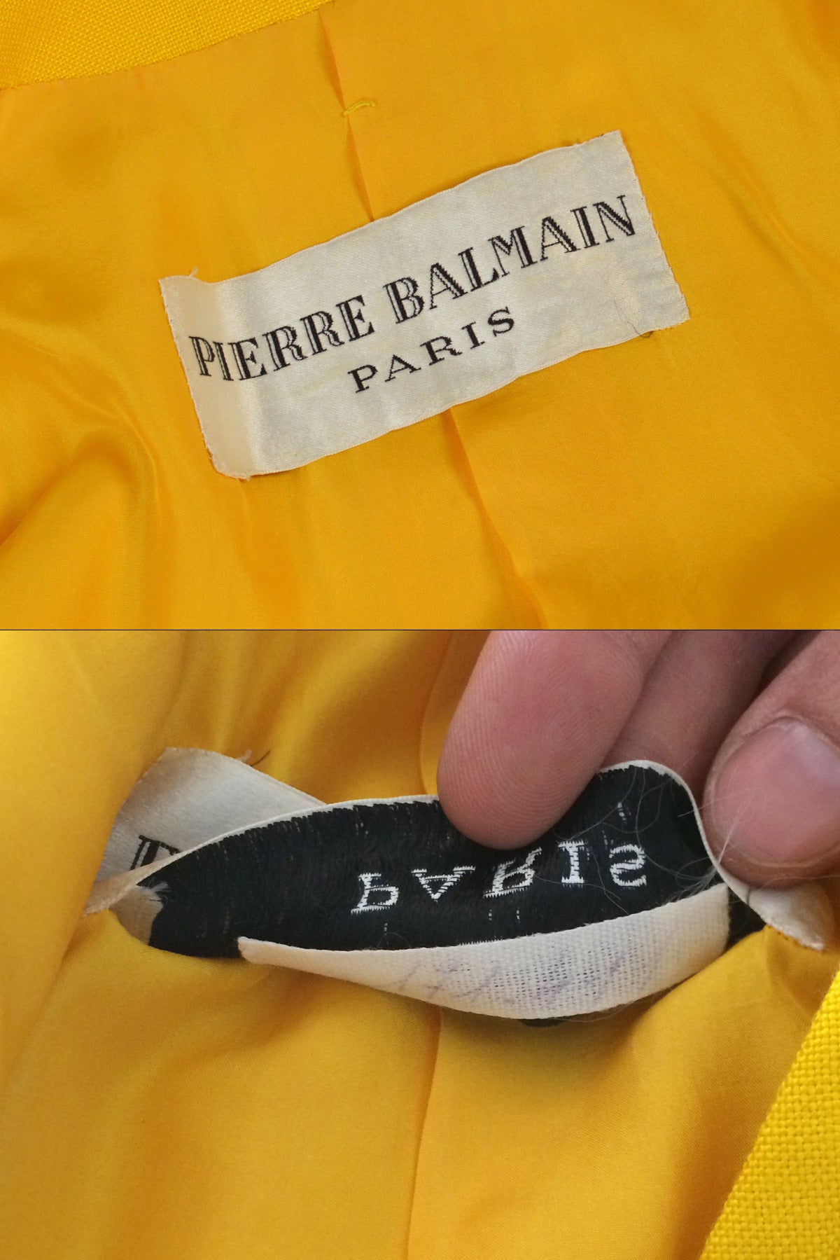 1989 Oscar de la Renta for Pierre Balmain Haute Couture Colorblocked Jacket For Sale 4